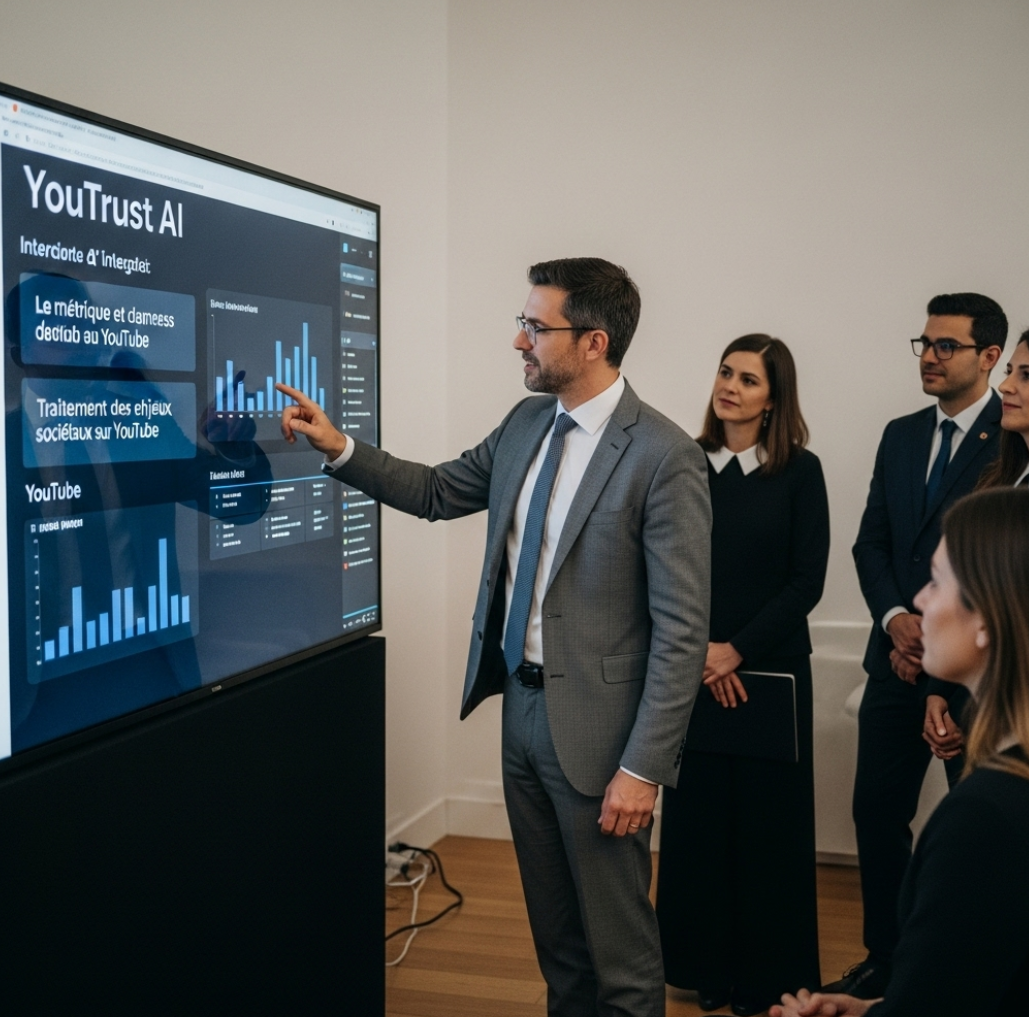 Présentation professionnelle des analyses YouTrust AI en entreprise